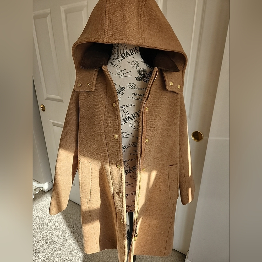 J Crew Retail Tan Winter Coat Nello Gori SZ 6P